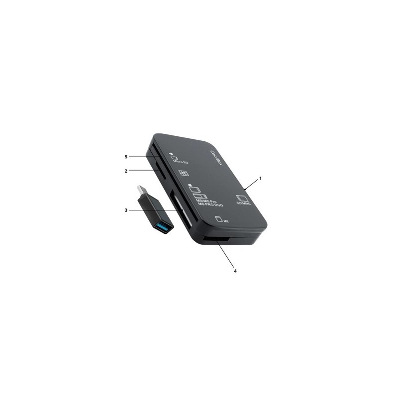 Coolbox Lector CRE4 DNIE/TARJETAS EXT.+ ADAP.USB-C
