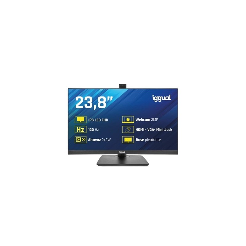iggual Monitor 24" 120Hz 1ms HDMI VGA MM AA webcam