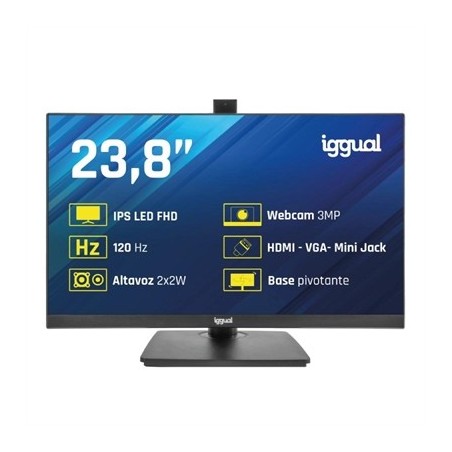 iggual Monitor 24" 120Hz 1ms HDMI VGA MM AA webcam