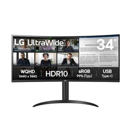LG 34WR50QK-B monitor 34" WQHD 2xHDMI DP curvo