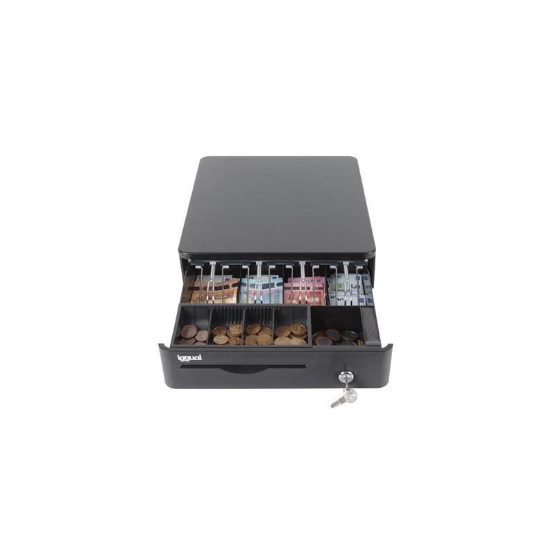 iggual Cajón Portamonedas IRON-10R 38cm 4+5 negro