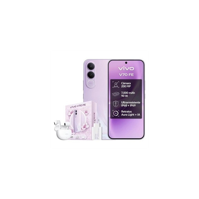 VIVO V70 FE 8Gb 512Gb Bundle Ch90w+ Buds3 Purple