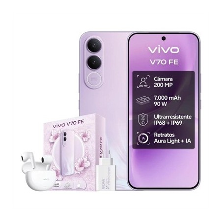 VIVO V70 FE 8Gb 512Gb Bundle Ch90w+ Buds3 Purple