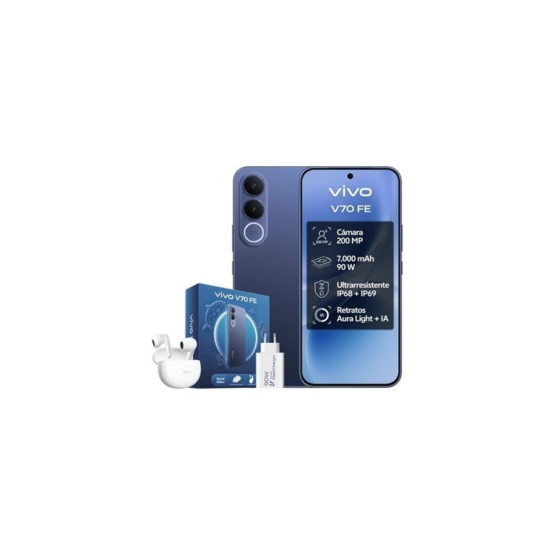 VIVO V70 FE 8Gb 512Gb Bundle Ch90w+ Buds3 Blue