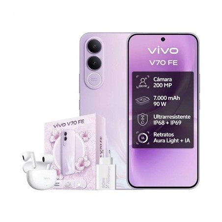 VIVO V70 FE 8Gb 256Gb Bundle Ch90w+ Buds3 Purple