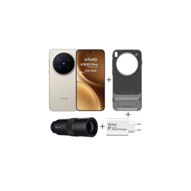 VIVO X300 Pro Brown + funda + Teleobjetivo + ch90w