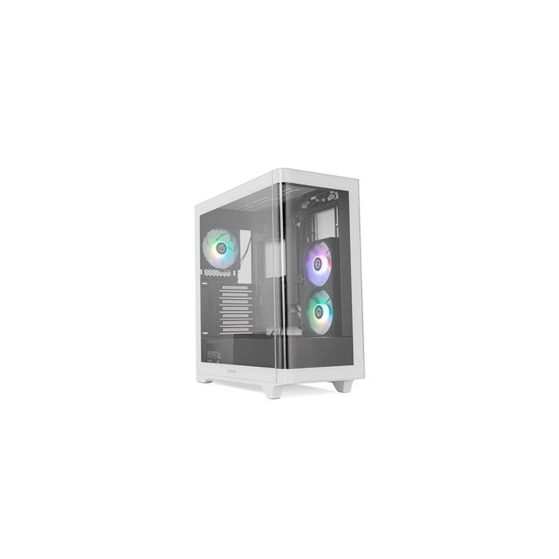 NOX Semitorre HUMMER ETHER Cristal Curvo Negro&Bla