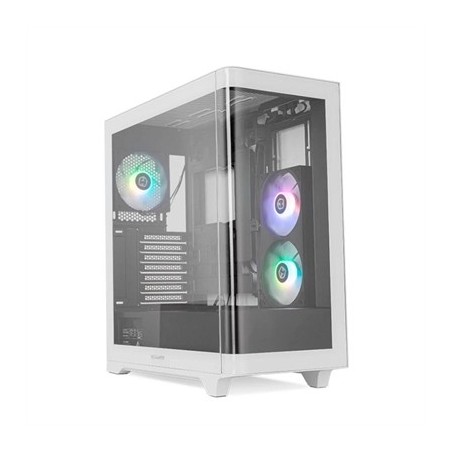 NOX Semitorre HUMMER ETHER Cristal Curvo Negro&Bla