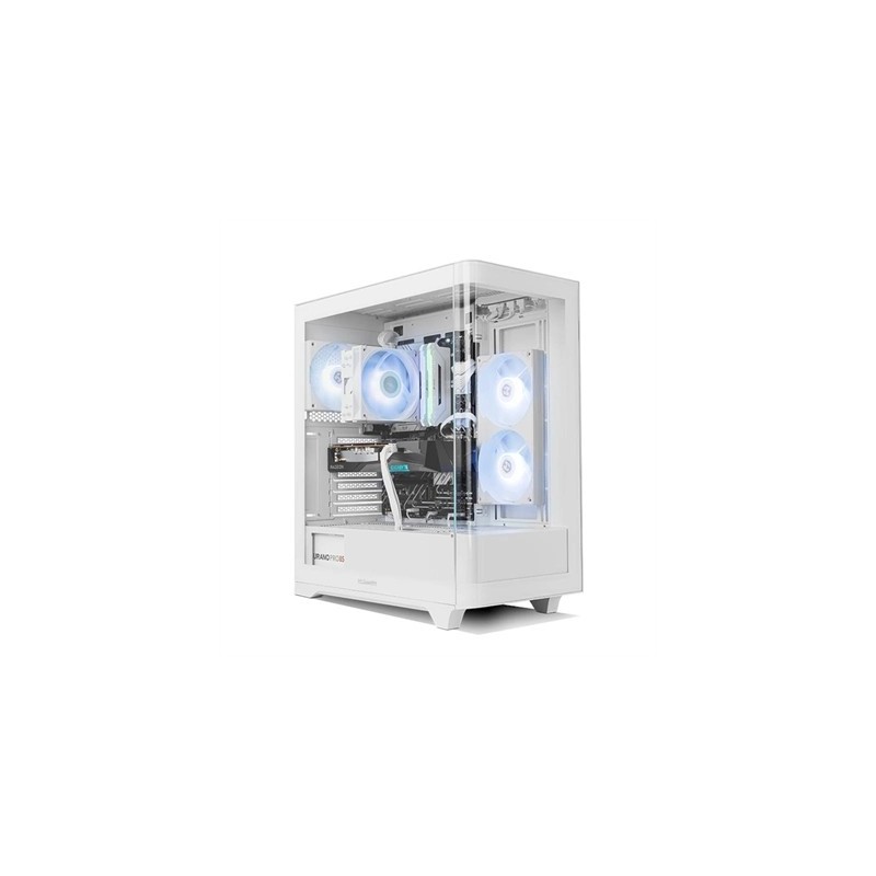 NOX Semitorre HUMMER ETHER  Cristal Curvo Blanco