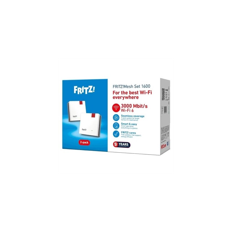 Fritz! Mesh WiFi Set 1600 2-pk Repeater WiFi6
