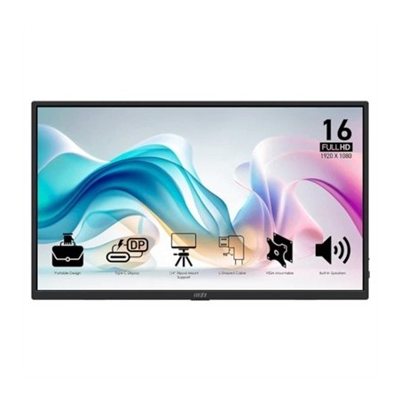 MSI MP165 E6 Monitor15.6"IPS FHD  portátil USBc MM