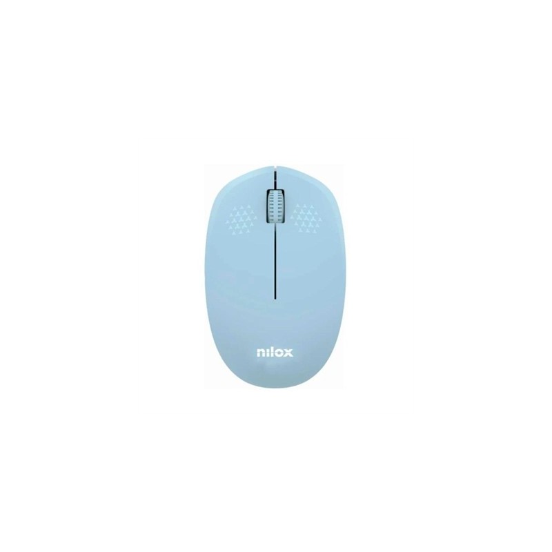 Nilox Ratón Wireless, 1000 DPI, 3 botones, Azul