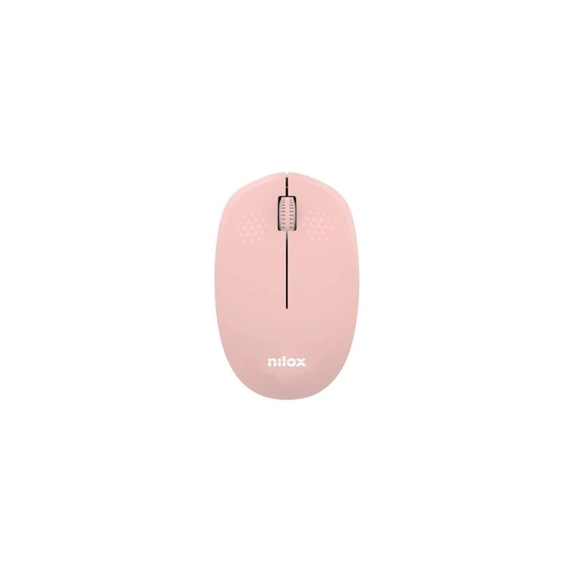 Nilox Ratón Wireless, 1000 DPI, 3 botones, Rosa