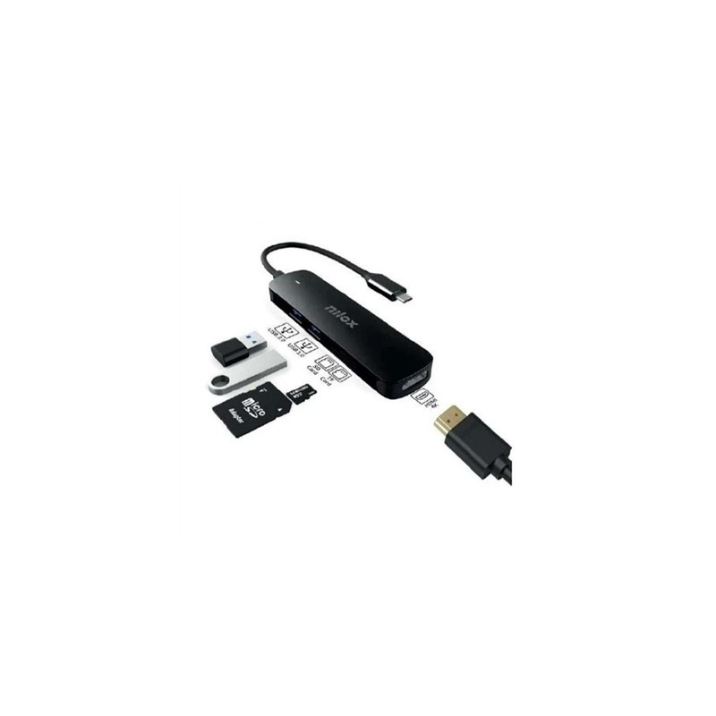Nilox NXDSUSBC05 Adaptador USB-C 5 en 1