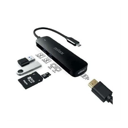 Nilox NXDSUSBC05 Adaptador USB-C 5 en 1