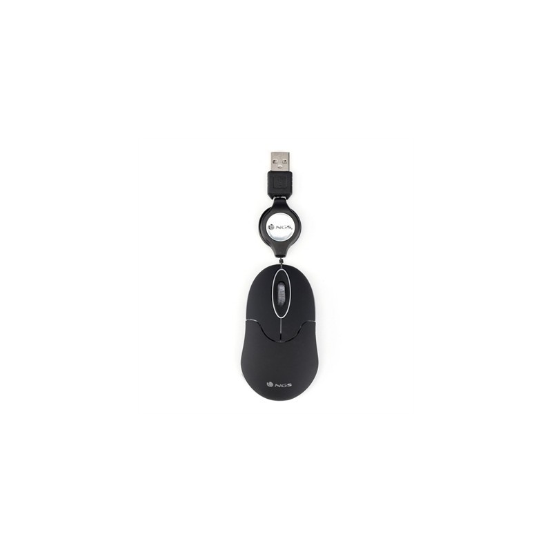 NGS Ratón Retráctil SINBLACK 1000dpi Negro