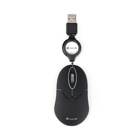 NGS Ratón Retráctil SINBLACK 1000dpi Negro