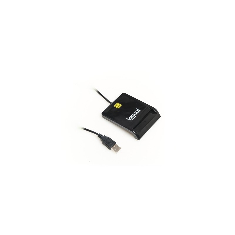 iggual Lector DNI SIP tarjetas ID USB 2.0 negro