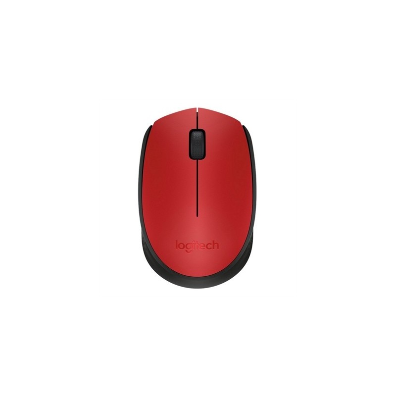 Logitech M171 Ratón Inalámbrico 1000 dpi Neg/Rojo