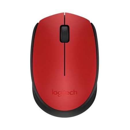 Logitech M171 Ratón Inalámbrico 1000 dpi Neg/Rojo