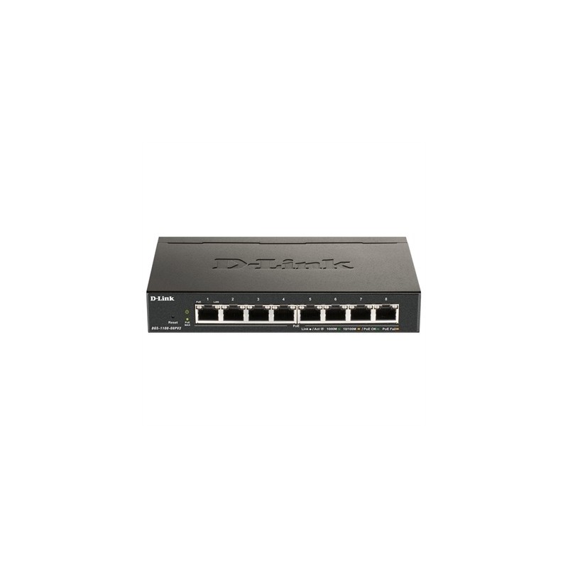 D-Link DGS-1100-08PV2/E 8xGb PoE Switch (64W)