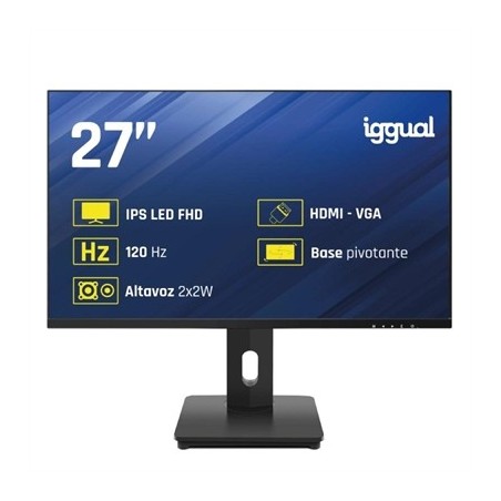 iggual Monitor 27" VGA HDMI 120Hz pivotante AA MM