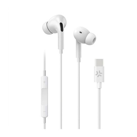 Celly Auriculares cable Usb-C Blanco