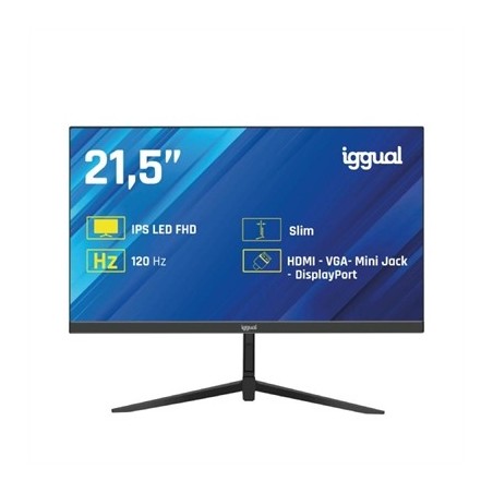 iggual Monitor 21,5" IPS 1ms FHD 120Hz VGA HDMI DP