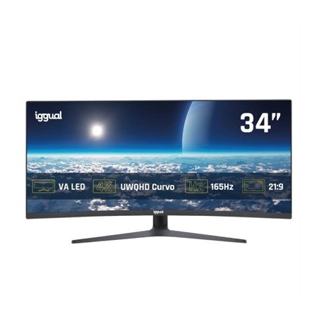 iggual Monitor 34" UWQHD 1ms 2DP 2HDMI MM AA Curvo