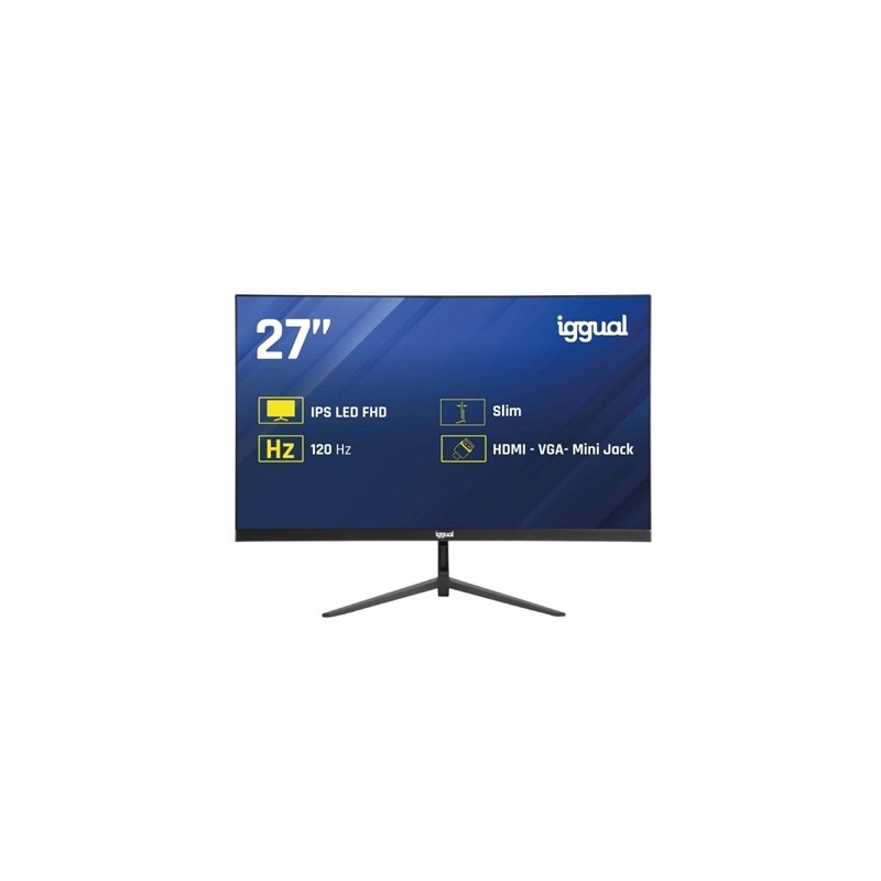 iggual Monitor 27" IPS 1ms FHD 120Hz VGA HDMI Slim