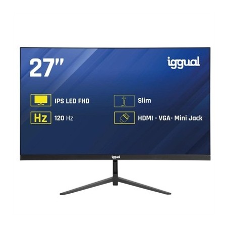 iggual Monitor 27" IPS 1ms FHD 120Hz VGA HDMI Slim