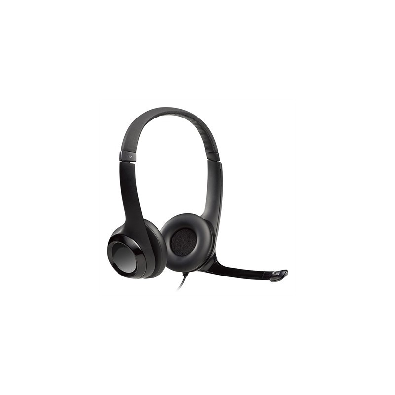 Logitech Auricular+Mic H390 USB Negro