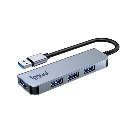 iggual Hub USB-A 3.0 x 4 puertos USB-A 3.0