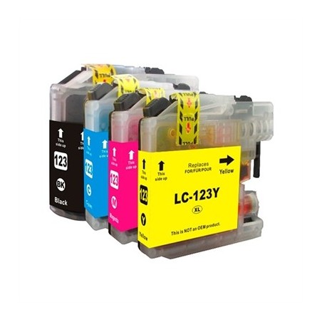INKOEM Cartucho Compatible Brother LC123XL Negro