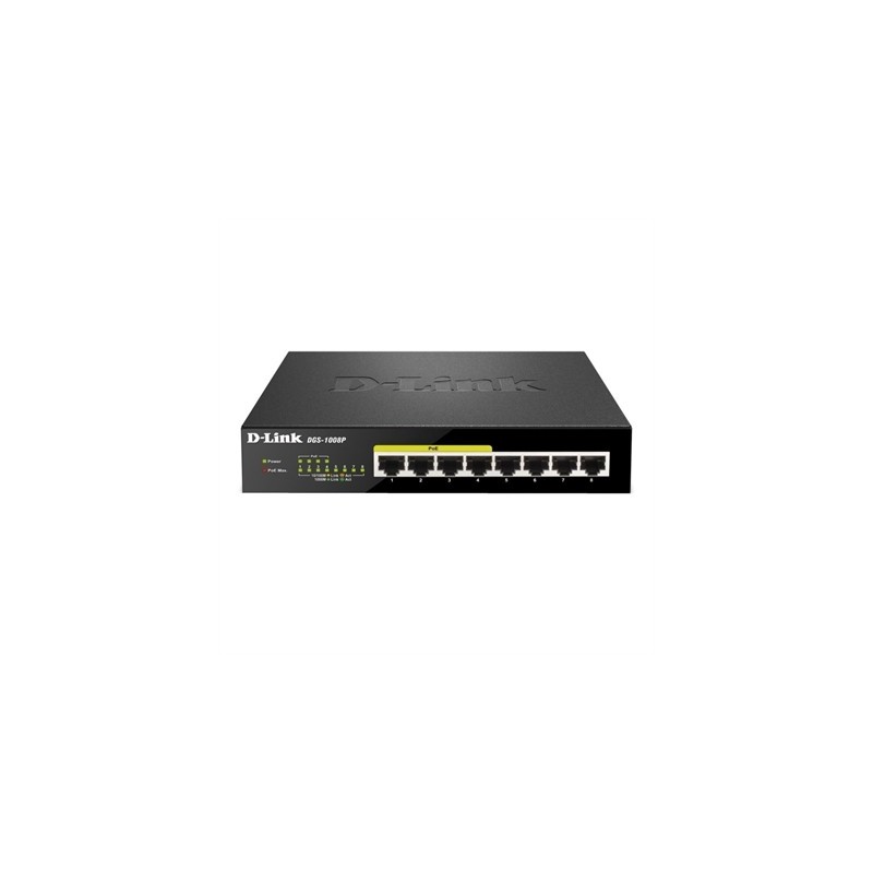 D-Link DGS-1008P Switch 8xGB 4xPoE