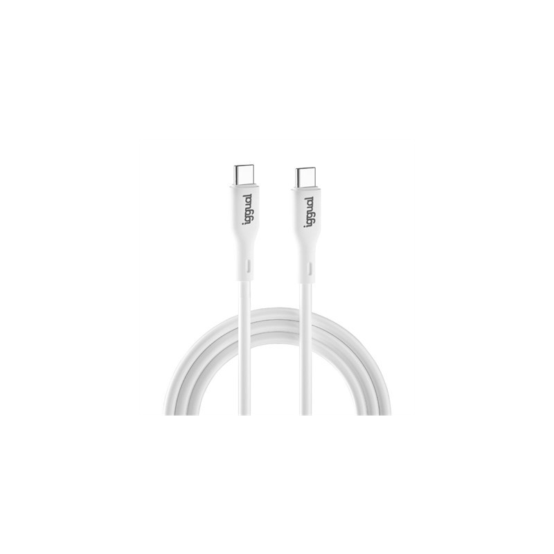 iggual Cable USB-C/USB-C 100 cm blanco Q3.0 3A 60W