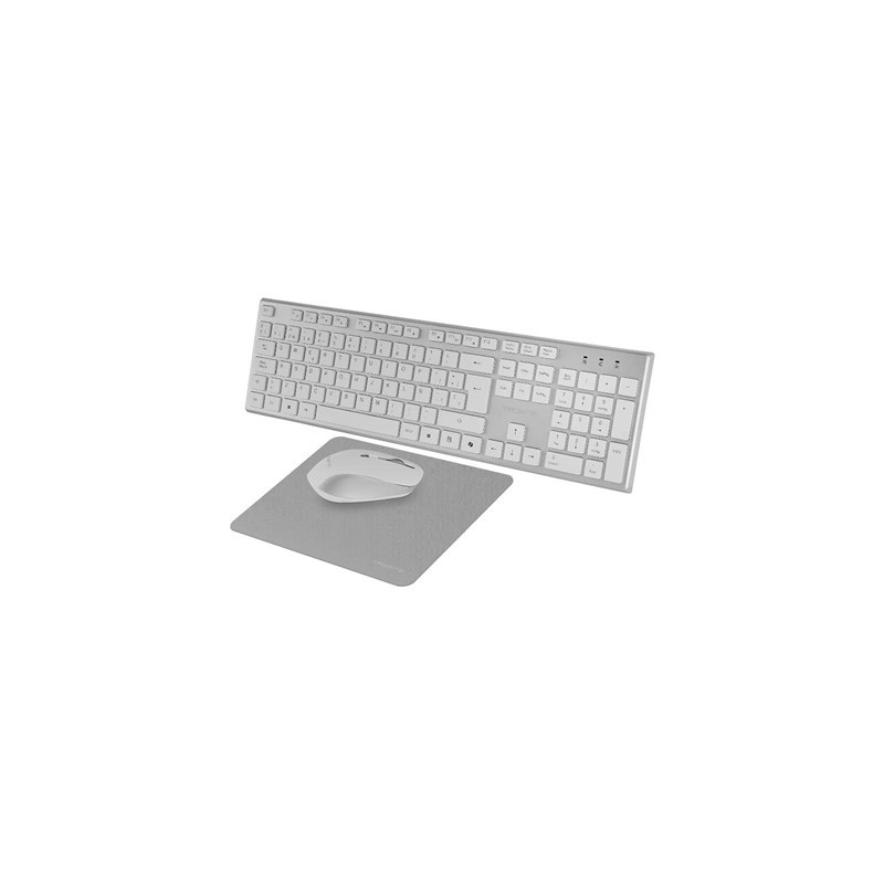 Tacens 3EN1 Teclado+Ratón+Alfom Inalámbrico Blanco