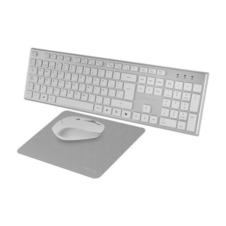 Tacens 3EN1 Teclado+Ratón+Alfom Inalámbrico Blanco