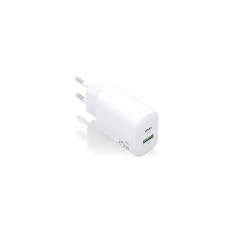Aisens Cargador GaN 25W USB-C PD 3.0 USB-A QC3.0