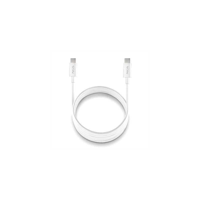 NGS CABLE CARGA RAPIDA USB-C A USB-C 1M BLANCO
