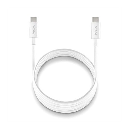 NGS CABLE CARGA RAPIDA USB-C A USB-C 1M BLANCO