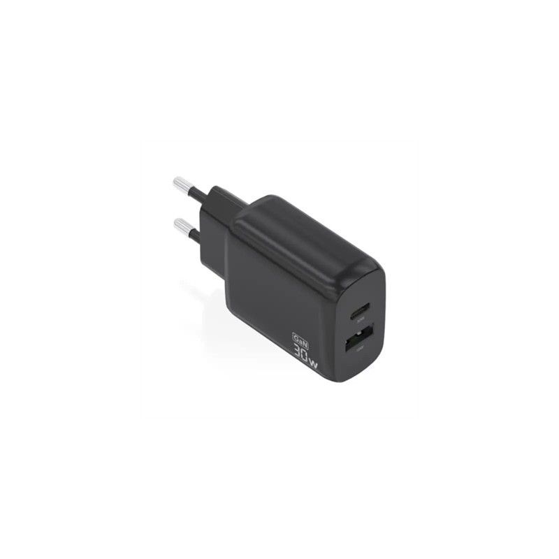 Aisens Cargador GaN 30W USB-C PD3.0 QC4.0 USB-A