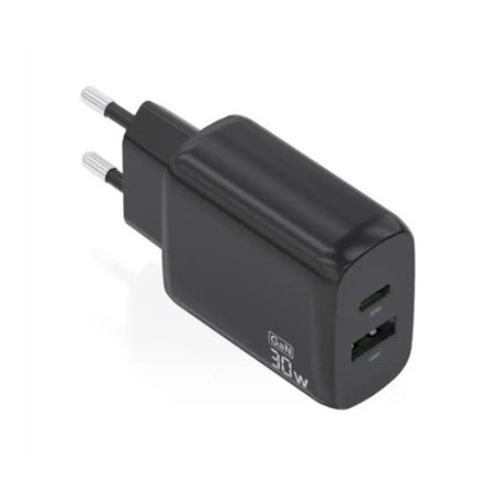 Aisens Cargador GaN 30W USB-C PD3.0 QC4.0 USB-A