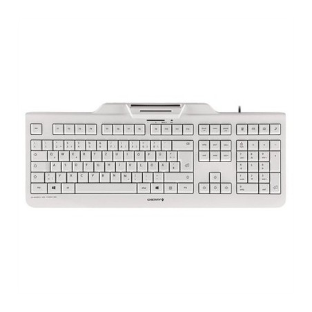 Cherry Teclado+Lector Chip Integrado (DNIe) Blanco