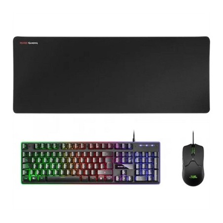 Mars Gaming Combo MCPX GAMING 3IN1 RGB Negro