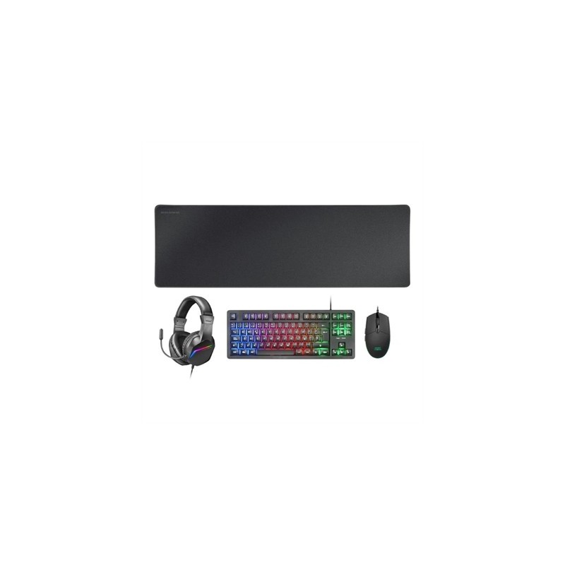 MARS GAMING Combo Gaming MCP-RGB3 4EN1 Negro
