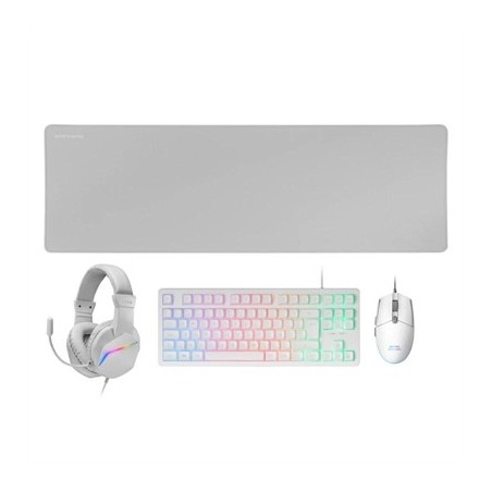 MARS GAMING Combo Gaming MCP-RGB3W 4EN1 BlancO