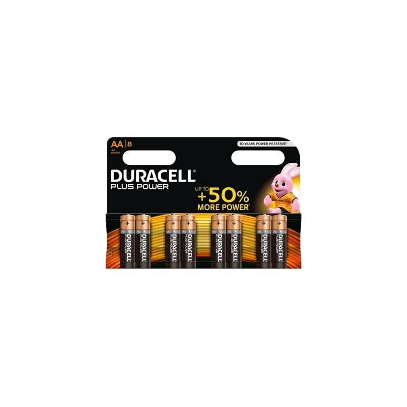 Duracell Plus Power Pila Alcalina AA LR6 Blister*8