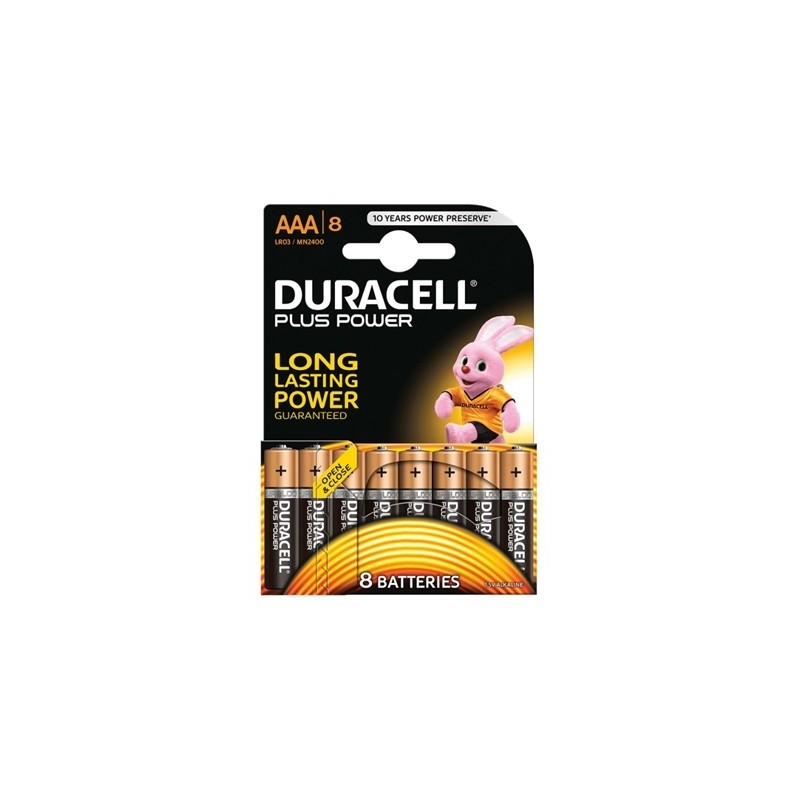 Duracell Plus Power Pila Alcalina AAA LR03 Pack 8