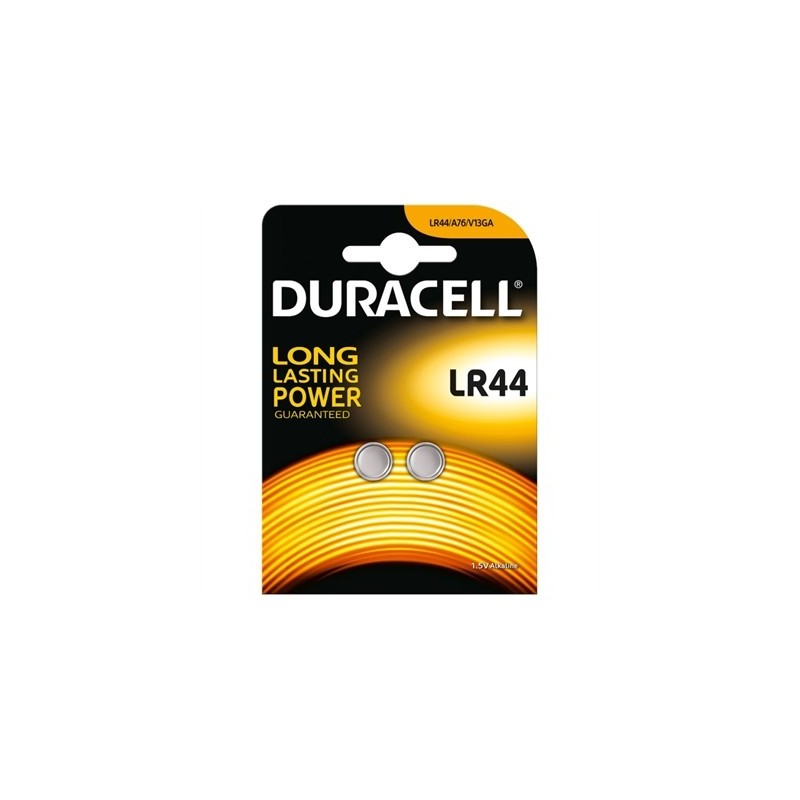 Duracell Pila Botón Alcalina LR44 1,5V Blister*2
